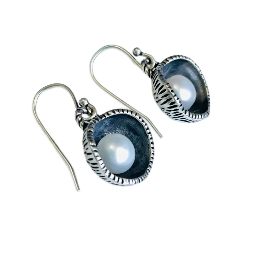 Forged Cup Earrings