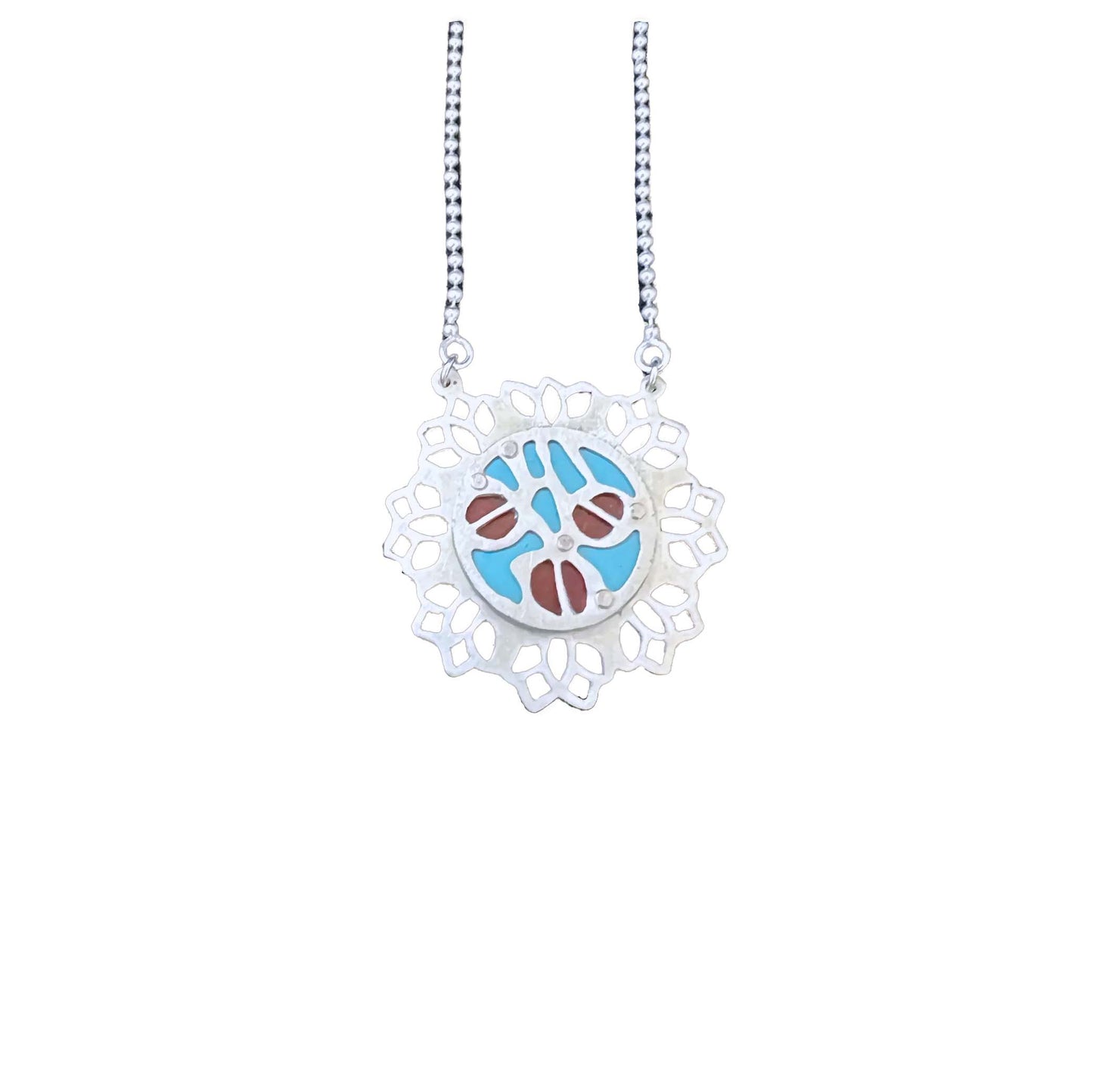 Laced Seapod Medallion Necklace