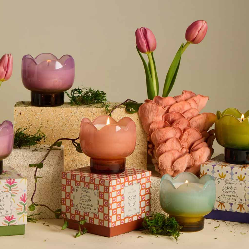 Bronzed Gardenia Tulip Candle