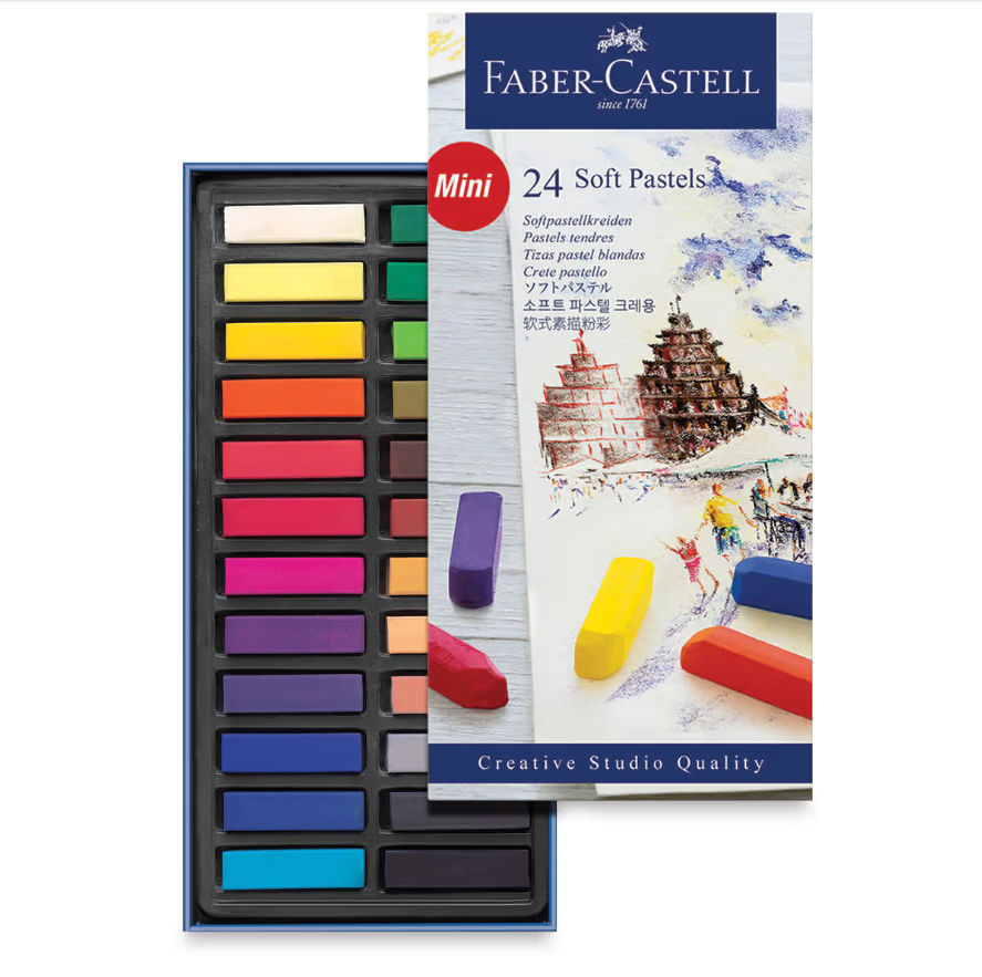 Soft Pastel Crayons Half Length Set of 24