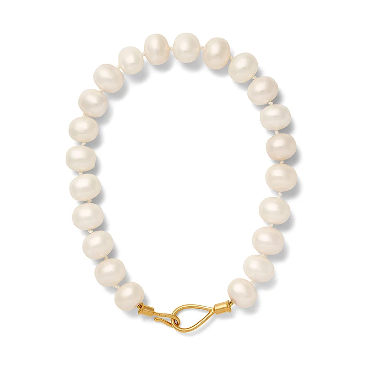 White Knotted Statement Necklace