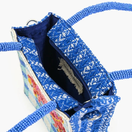 Crab It Beaded Top Handle Bag