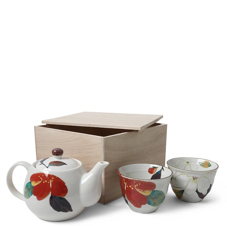Fall Flowers Tea Set