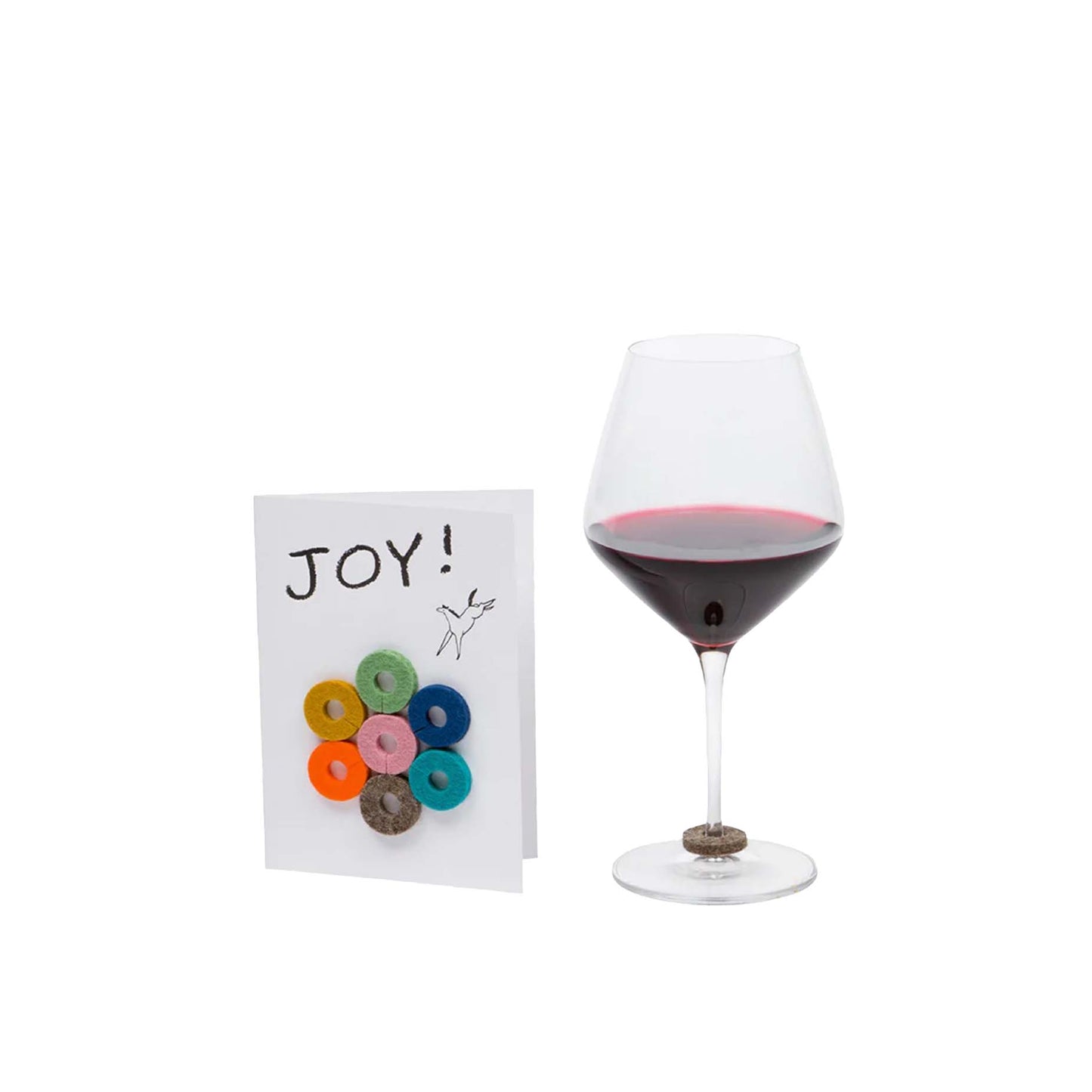 Wine-Ote's Felt Wine Marker Note Card