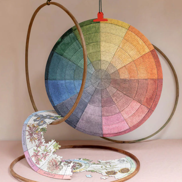 Color Wheel Round Jigsaw Puzzle