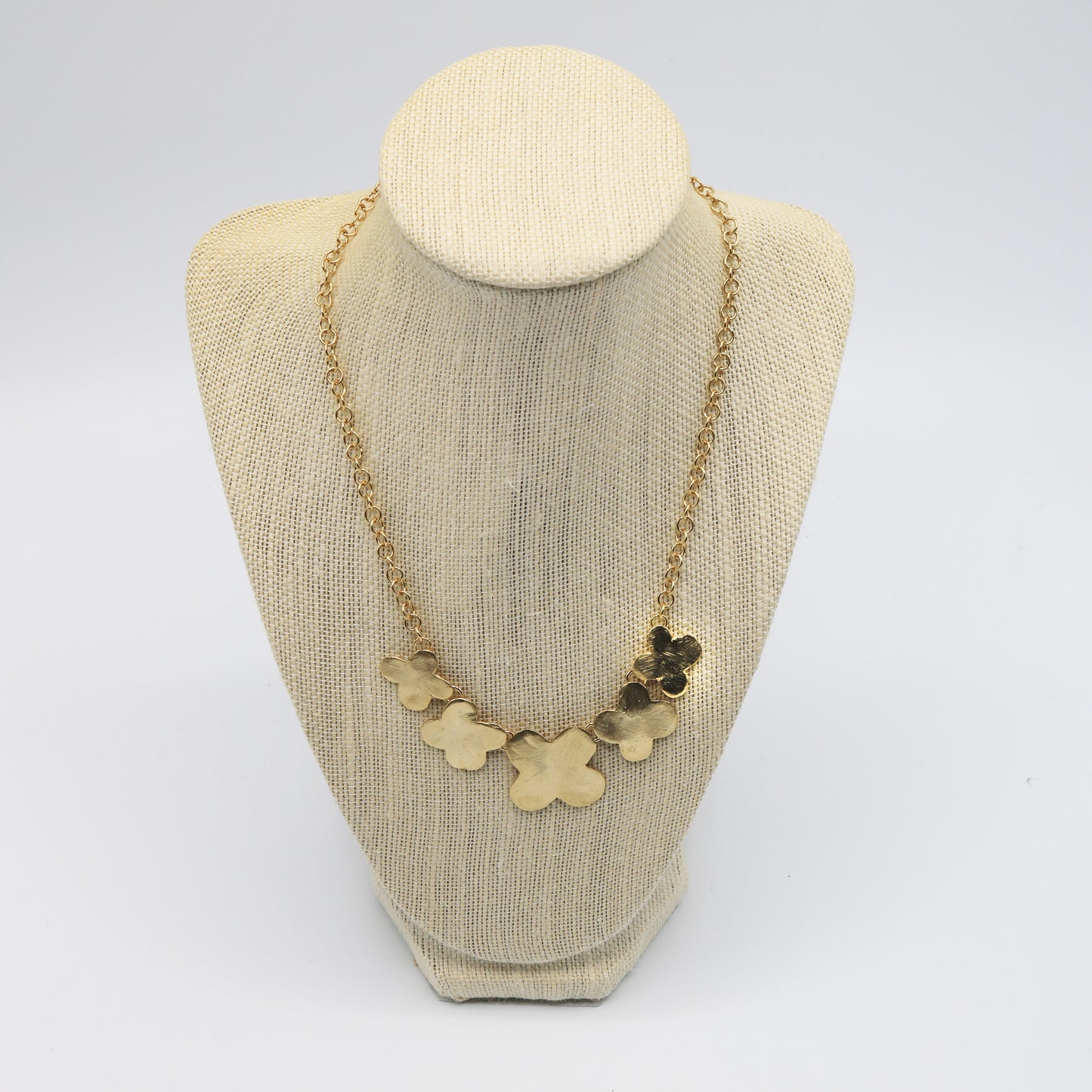 Brass Flower Collar Necklace