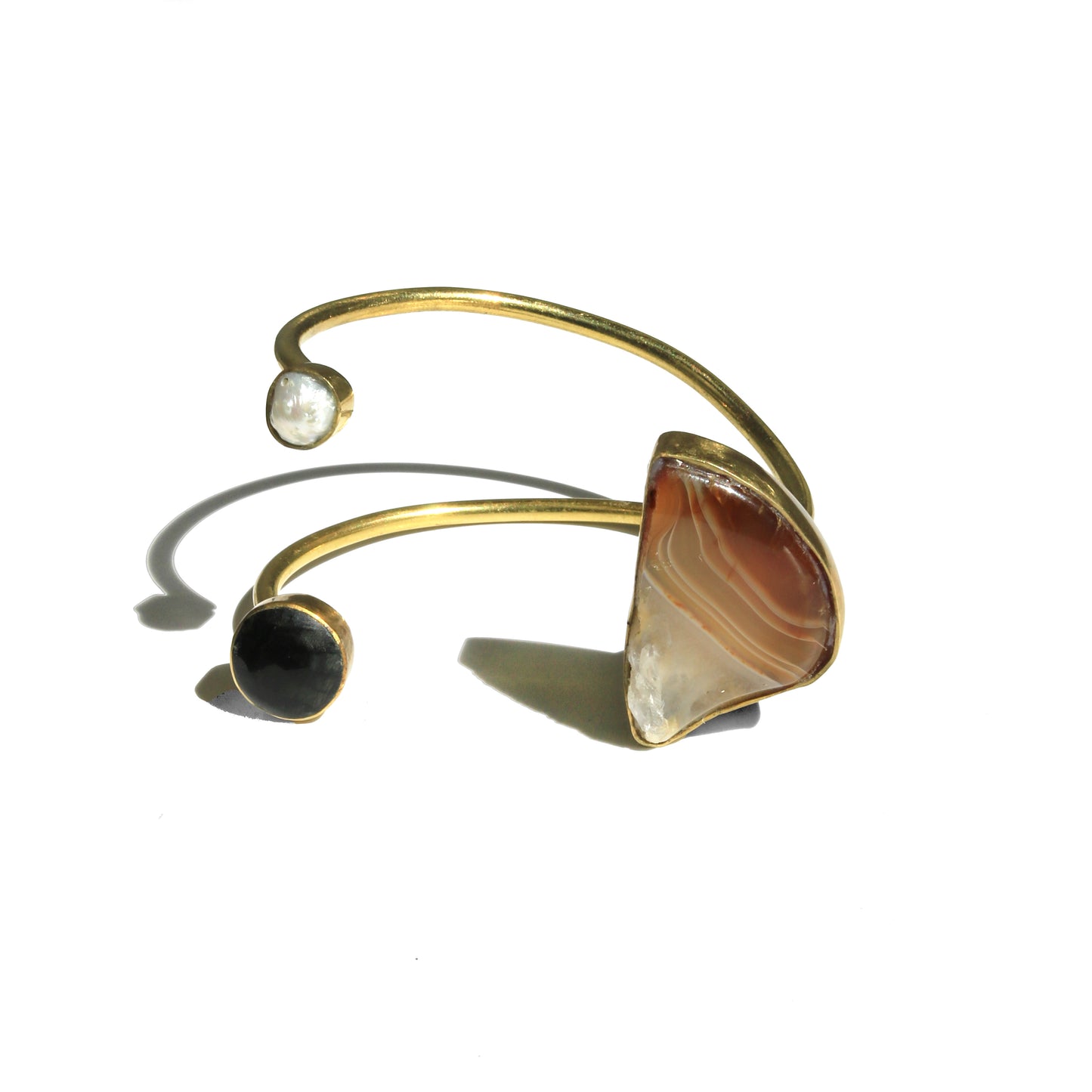Chunky Stone and Bar Cuff