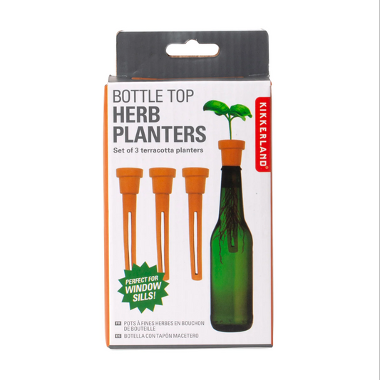 Herb Bottle Top Planter