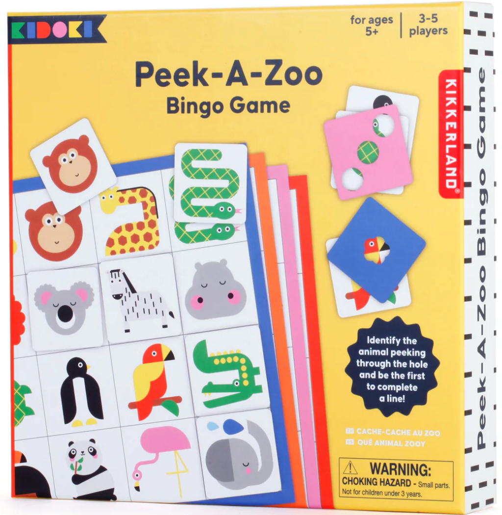 Peek-A-Zoo Bingo Game