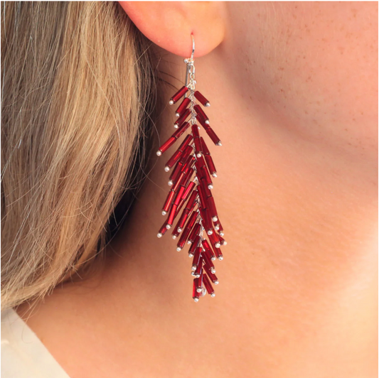 Duster Earrings in Rojo