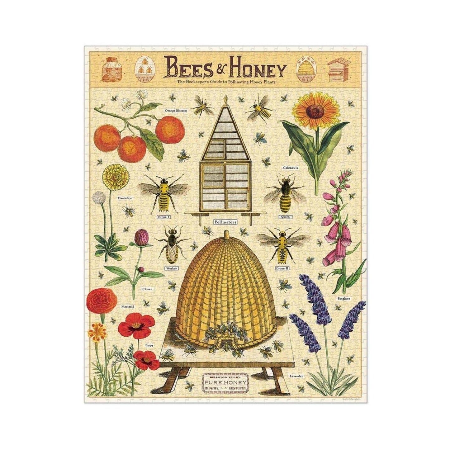 Bees & Honey Vintage Puzzle