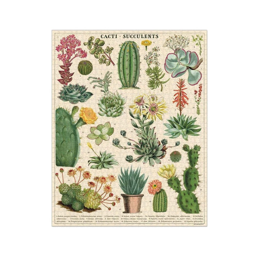 Cacti & Succulents Vintage Puzzle