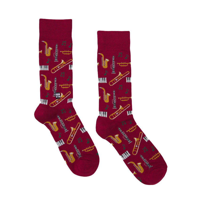 Jazz Maroon Socks