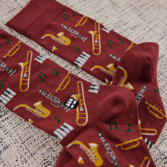 Jazz Maroon Socks