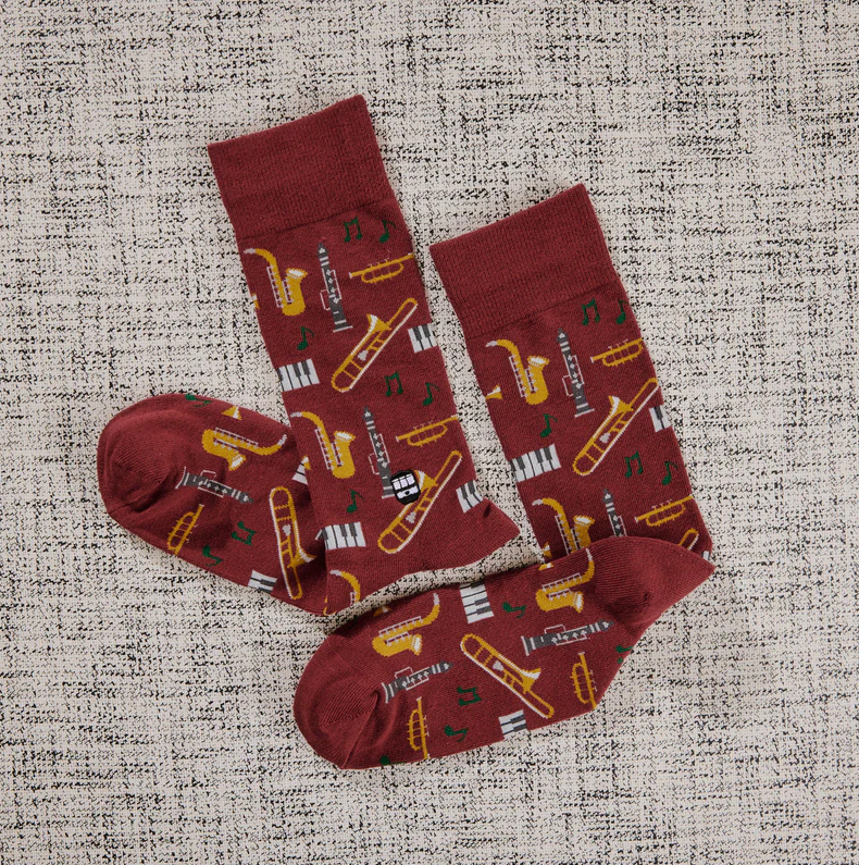 Jazz Maroon Socks