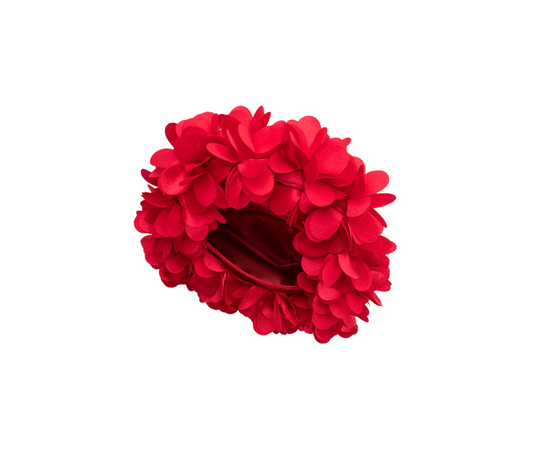 Bloom Red Satin Top Handle Bag