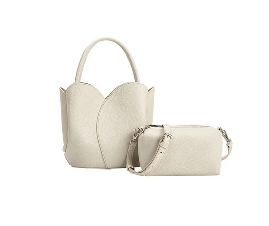 Tulip Bone Top Handle Bag