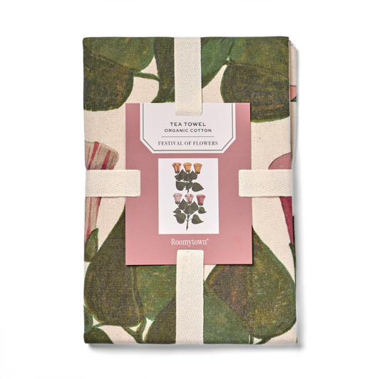 Festival of Flowers Tea Towel