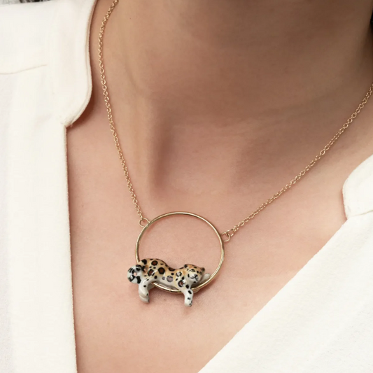 Lying Leopard Mini Necklace