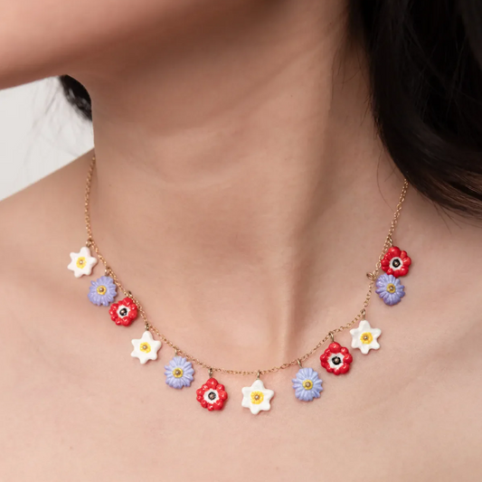 Anemone Flowers Necklace