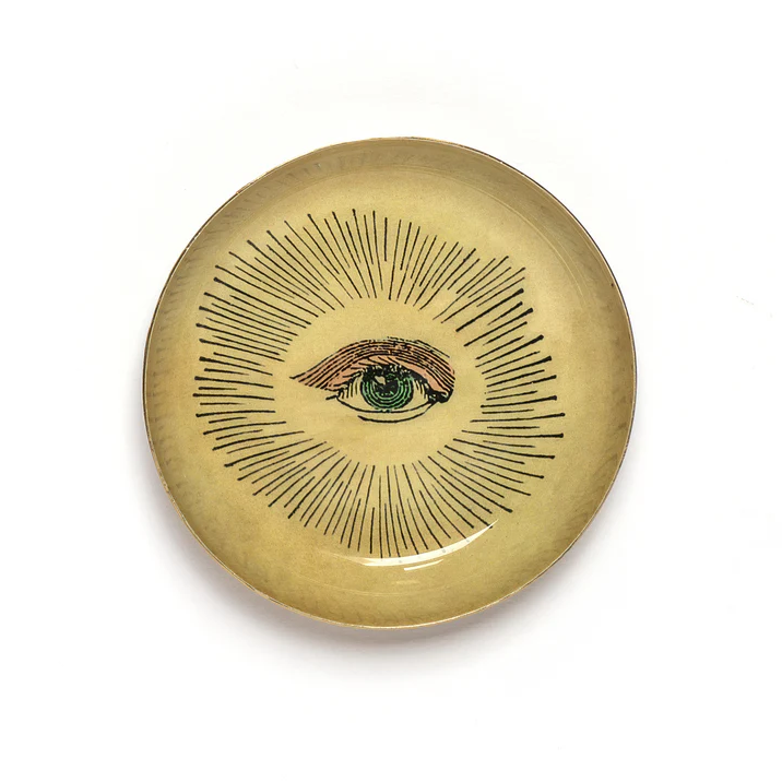Eye Round Enamel Tray