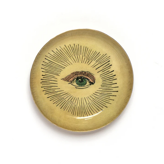 Eye Round Enamel Tray
