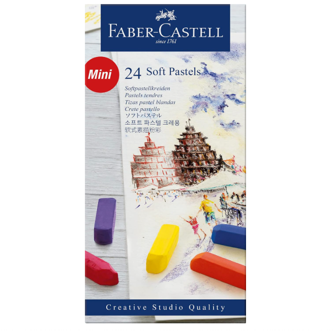 Soft Pastel Crayons Half Length Set of 24