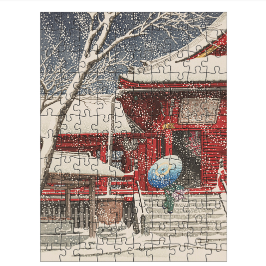 Kawase Hasui Snowfall Double Sided Puzzle