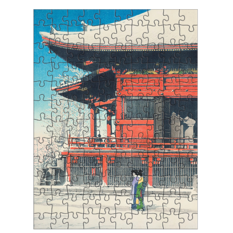Kawase Hasui Snowfall Double Sided Puzzle
