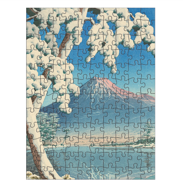 Kawase Hasui Snowfall Double Sided Puzzle