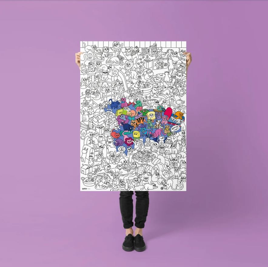 Kitty Coloring Poster