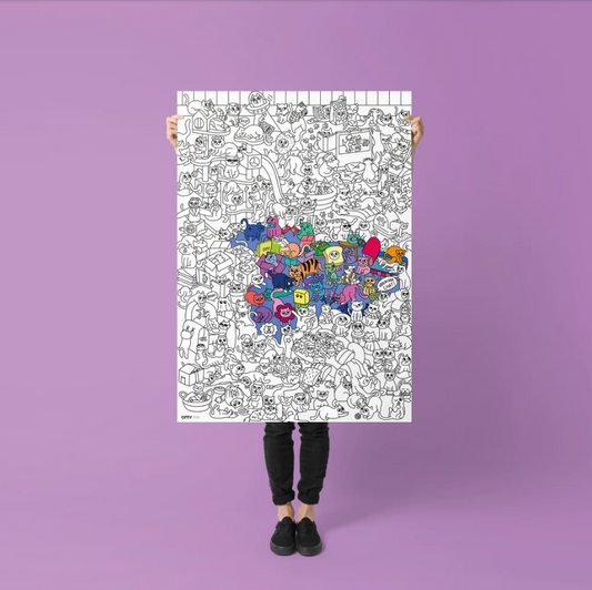 Kitty Coloring Poster