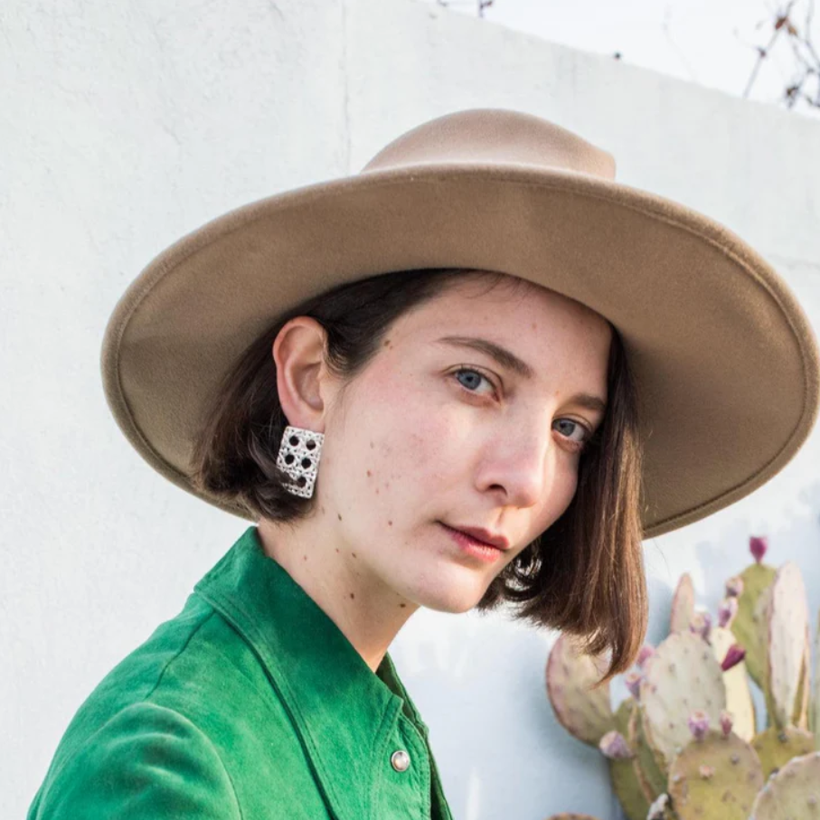 Rectangular Caning Earrings