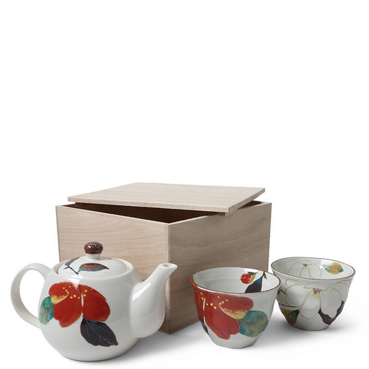 Fall Flowers Tea Set