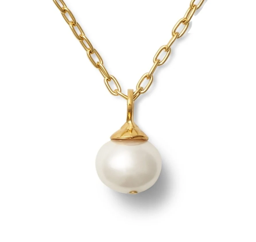 Mama Pebble White Pearl Necklace