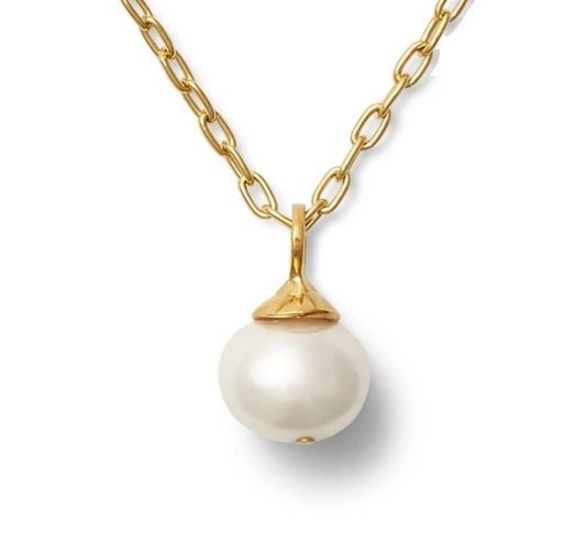 Mama Pebble White Pearl Necklace