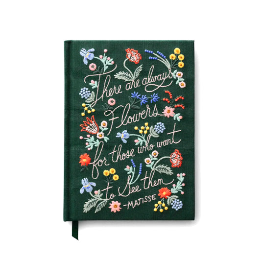 Always Flowers Embroidered Journal