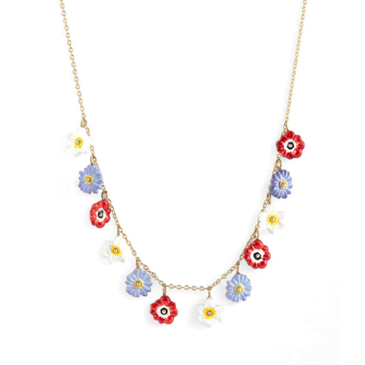 Anemone Flowers Necklace