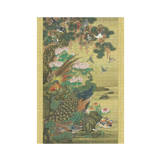 Birds and Flowers Japanese Scroll Puzzle