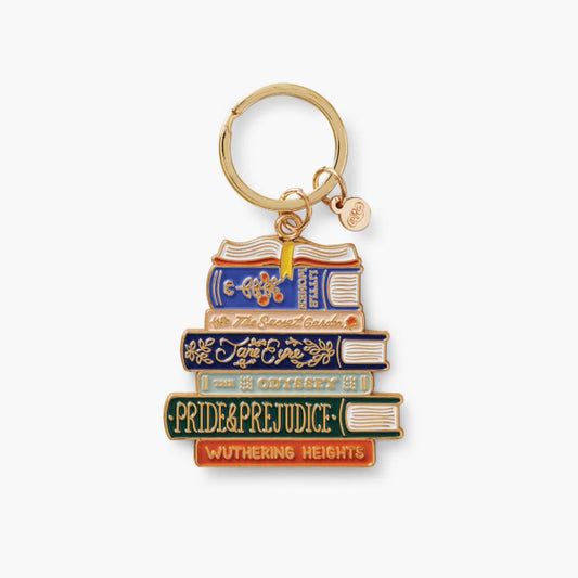 Book Club Enamel Keychain
