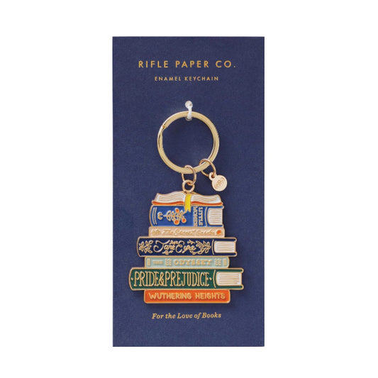 Book Club Enamel Keychain