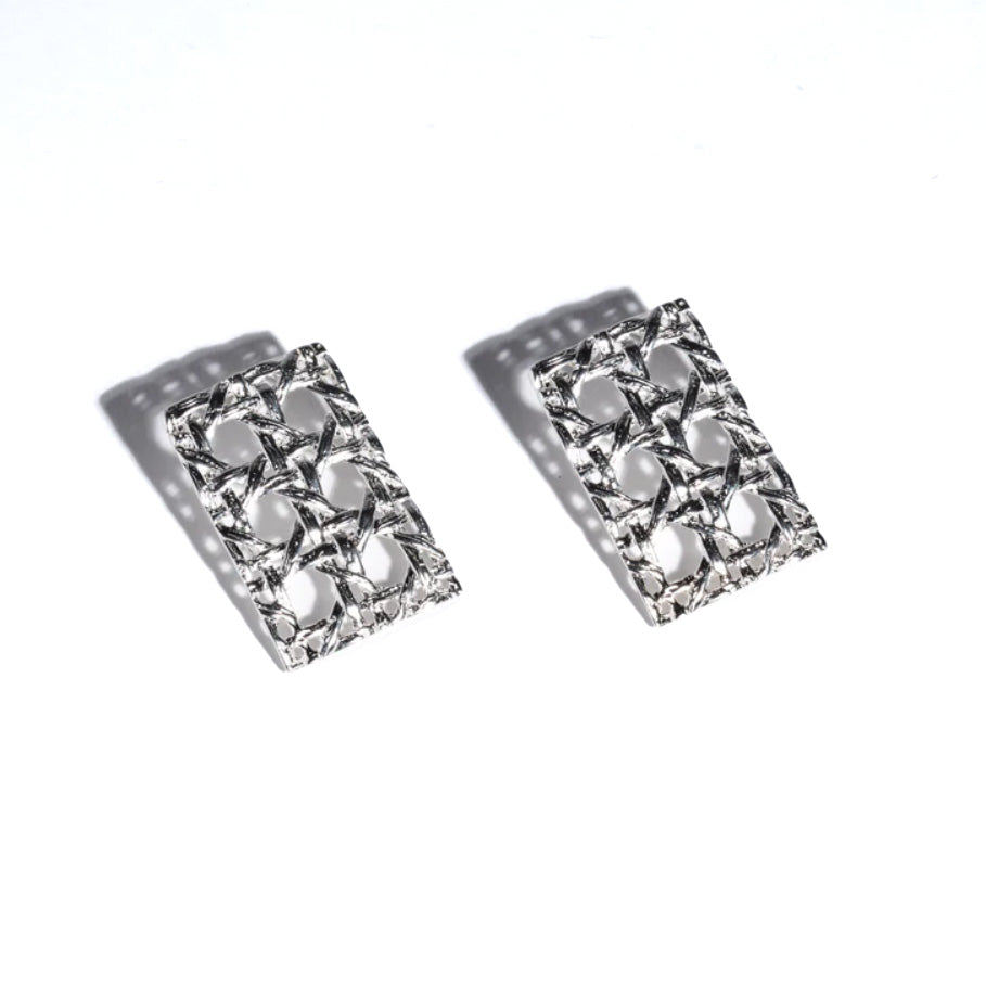 Rectangular Caning Earrings