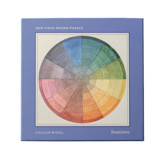 Color Wheel Round Jigsaw Puzzle