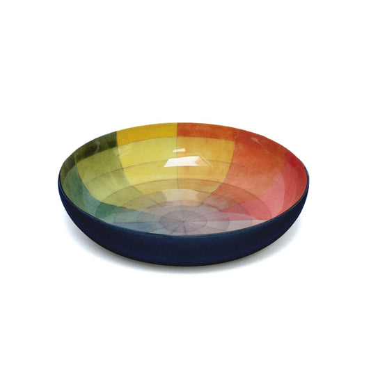 Vintage Color Wheel Round Enamel Tray