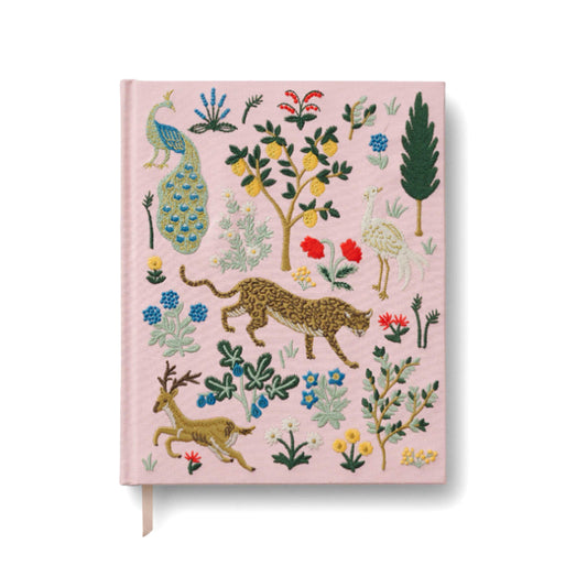 Menagerie Embroidered Fabric Sketchbook