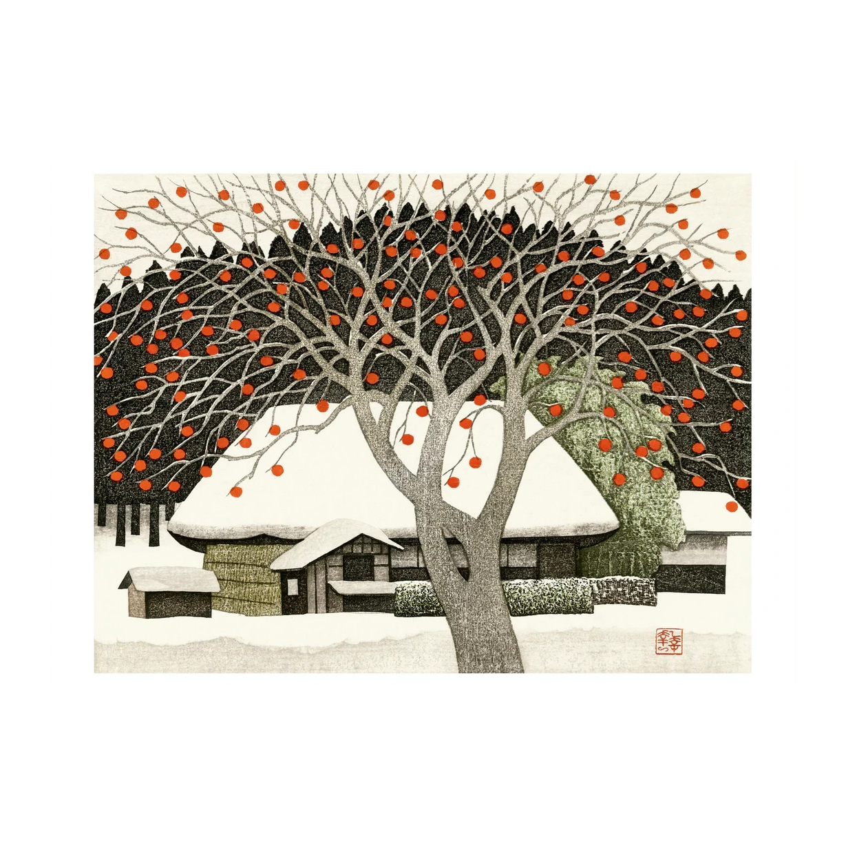 Kazuyuki Ohtsu Persimmons Holiday Card Set