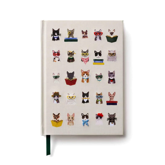Studious Cats Embroidered Journal