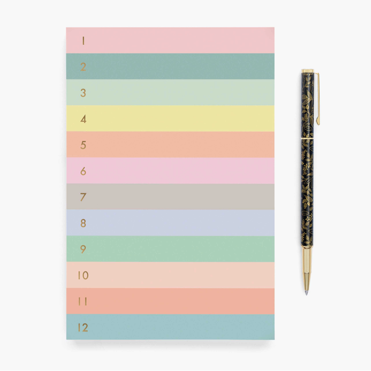 Numbered Colorblock Large Memo Notepad