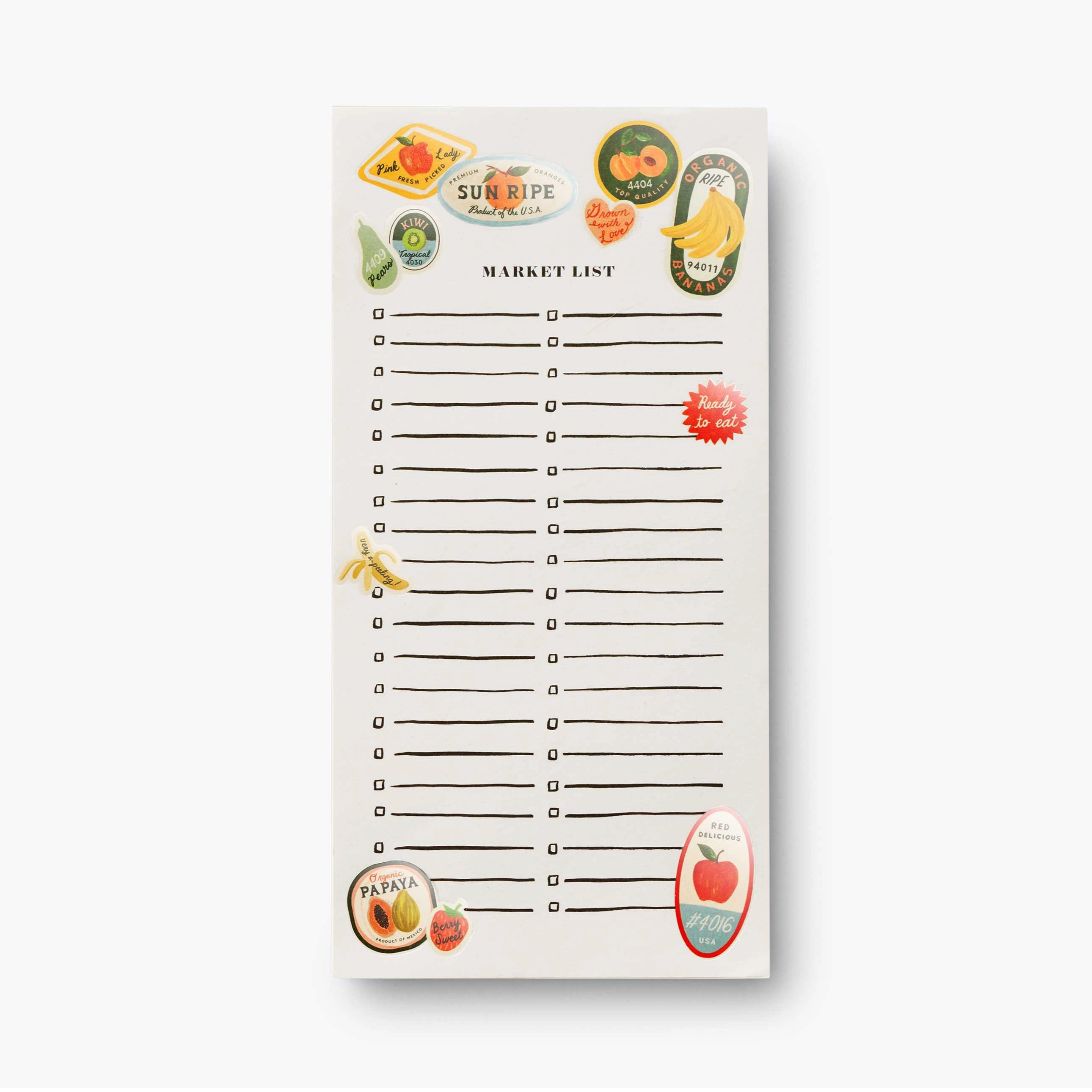 Fruit Stickers Notepad – New Orleans Museum of Art Shop