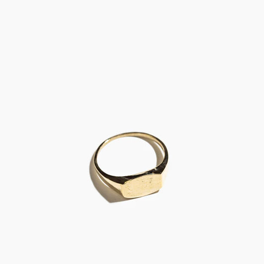 Hammered Signet Ring